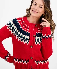 Style & Co Petite Fair Isle Cardigan, Macy's Exclusive