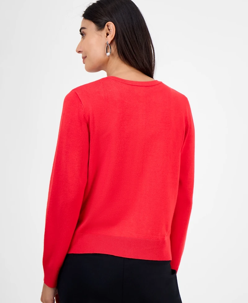 Jm Collection Petite Border Embellished Party Cardigan, Macy's Exclusive