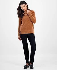 Jm Collection Petite Chenille Cowlneck Sweater, Macy's Exclusive