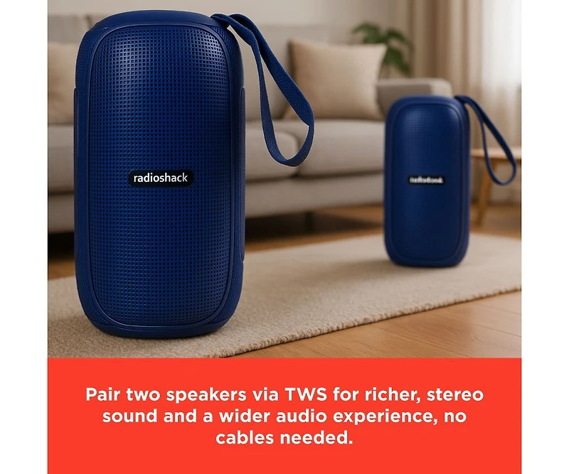RadioShack 30W Gray and Green Wireless Portable Speaker with Rgb Lights Fm Radio Bluetooth 5.3 4001781