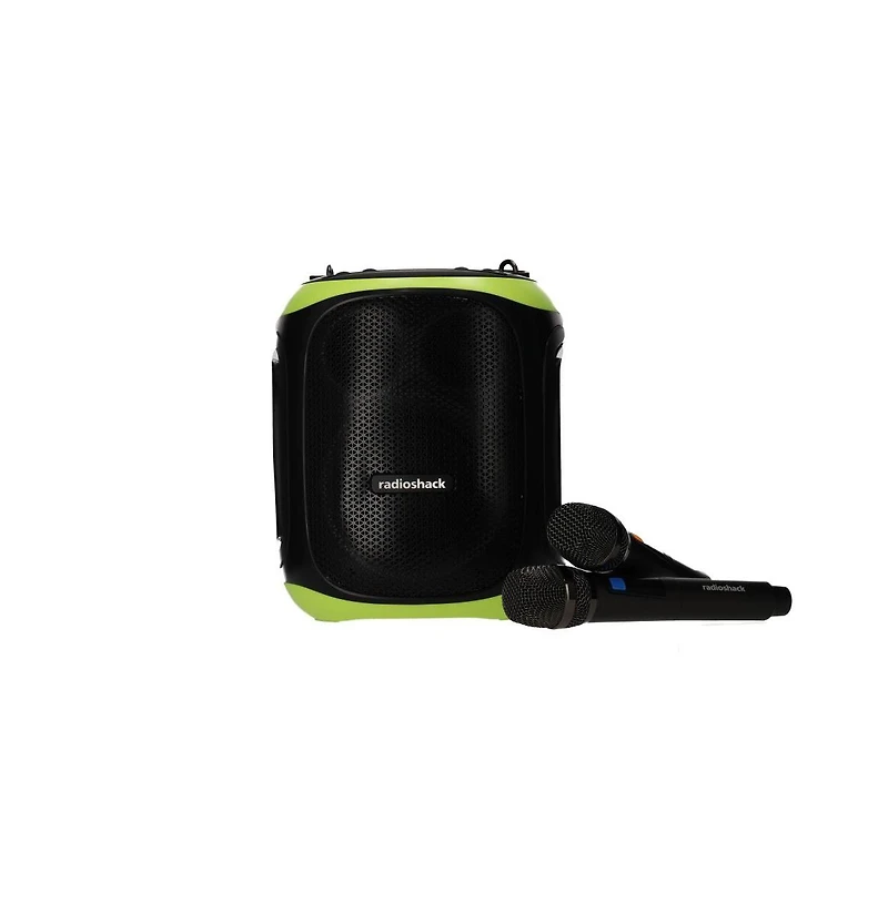 RadioShack Portable Bluetooth Karaoke Speaker, 120W, 2 Microphones Included 4001788