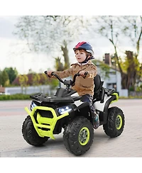 12V Kids Electric 4-Wheeler Atv Quad 2 Speeds Ride On Car w/MP3&Led Lights