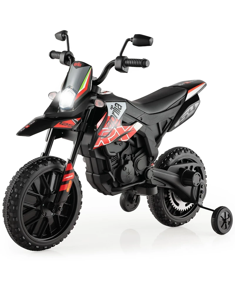12V Licensed Aprilia Kids Ride On Motorcycle Electric Dirt Bike with Light & Music