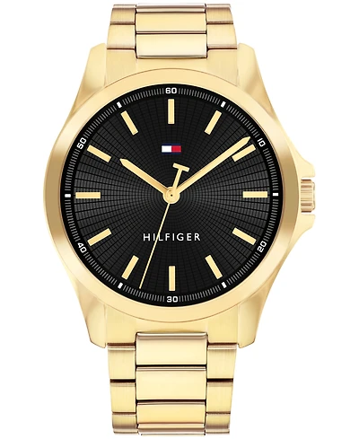 Tommy Hilfiger Men's Quartz Gold Tone Stainless Steel Bracelet Watch, 42mm