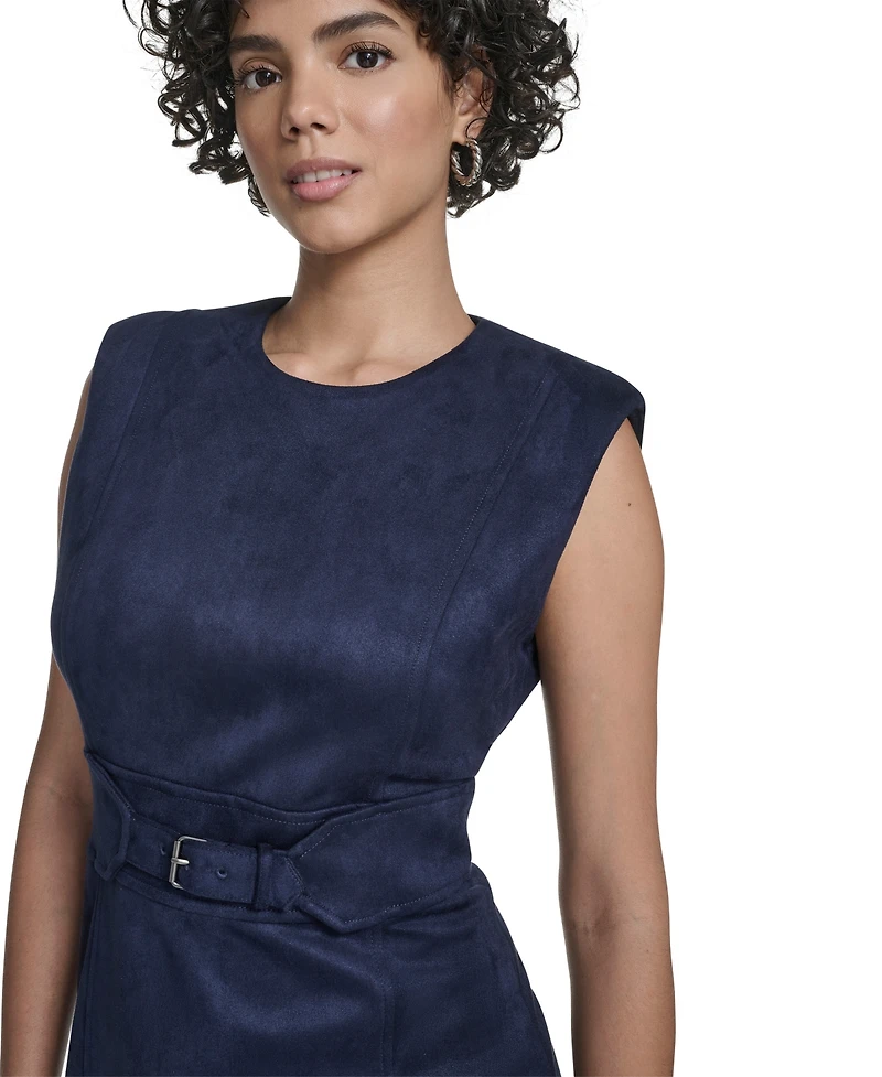 Calvin Klein Women's Sleeveless Crewneck Short Dress