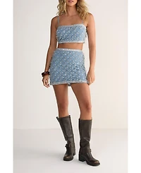 Nasty Gal Women's Droplet Embellished Mini Skirt