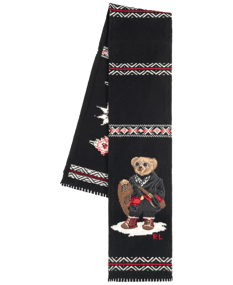 Polo Ralph Lauren Men's Holiday Bear Intarsia Scarf