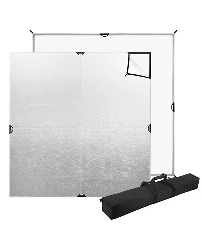Westcott 6x6' Scrim Jim Cine Kit, Includes 3/4-Stop Diffuser, Silver/White Bounce Fabric, 4x 46" Frame Tube, 4x 22" Frame Tube, 4x 2D Corner