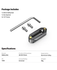 SmallRig Quick Release Safety Rail, 4cm