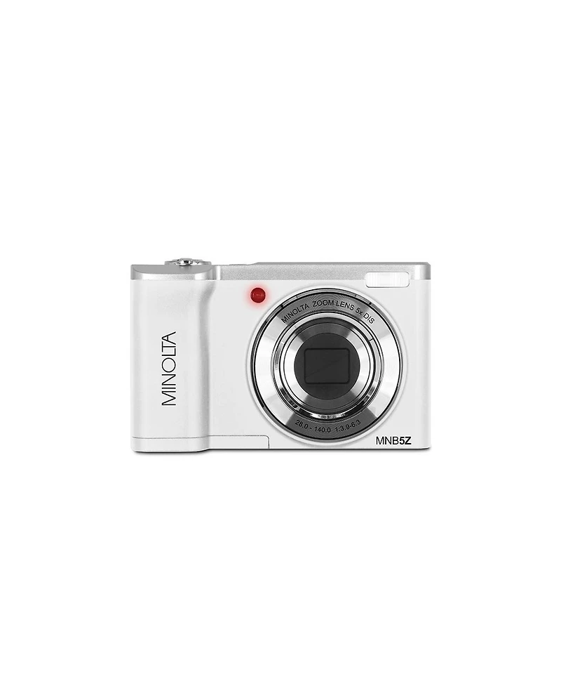 Minolta Minolta MNB5Z 48 Mp / 5K Ultra Hd Dual Lens Camera w/5x Optical Zoom (White)