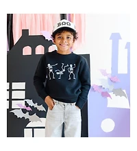 Sweet Wink Little and Big Boys Silly Skelly Glow In The Dark Halloween Sweatshirt