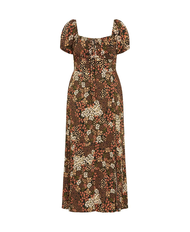 City Chic Women's Abbie Print Maxi Dress