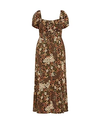 City Chic Women's Abbie Print Maxi Dress