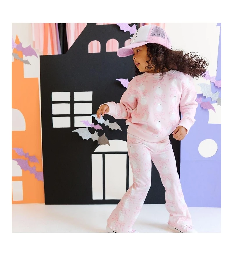 Sweet Wink Baby Girls Coquette Ghost Halloween Sweatshirt