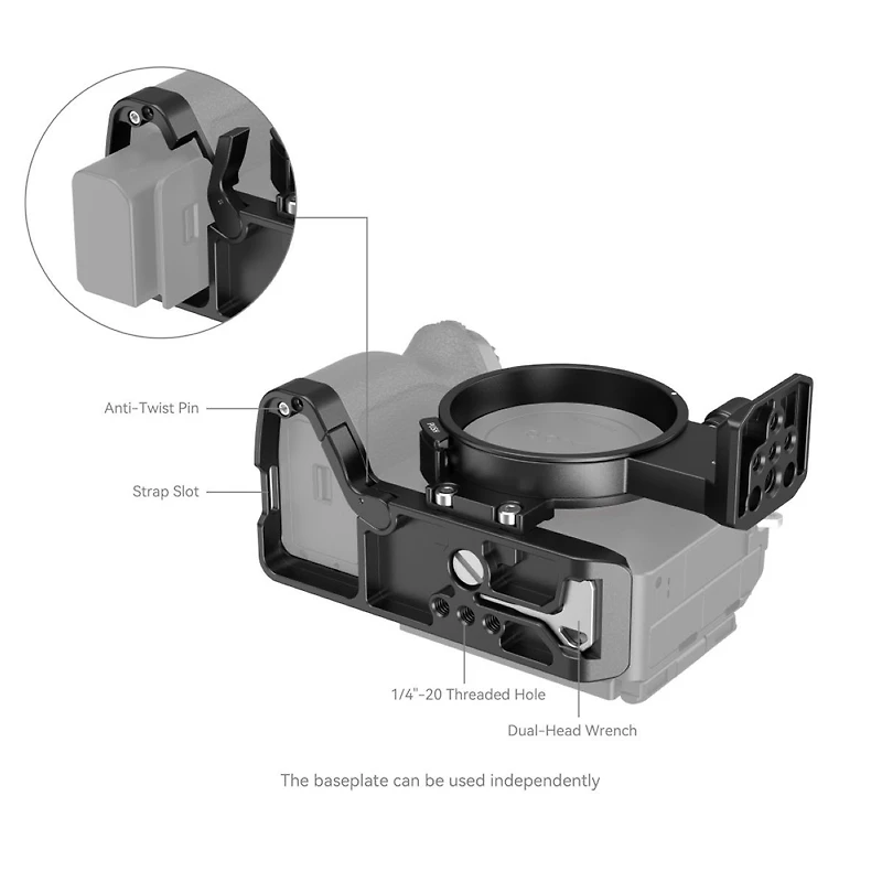 SmallRig 4148 Rotatable Horizontal-to-Vertical Mount Plate Kit for Sony a7R V/a7 Iv/a7S Iii/a7R Iv