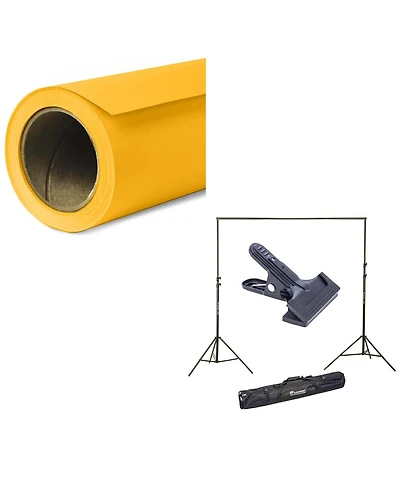 Savage Widetone Seamless Background Paper, 107" wide x 150' Deep Yellow, #71