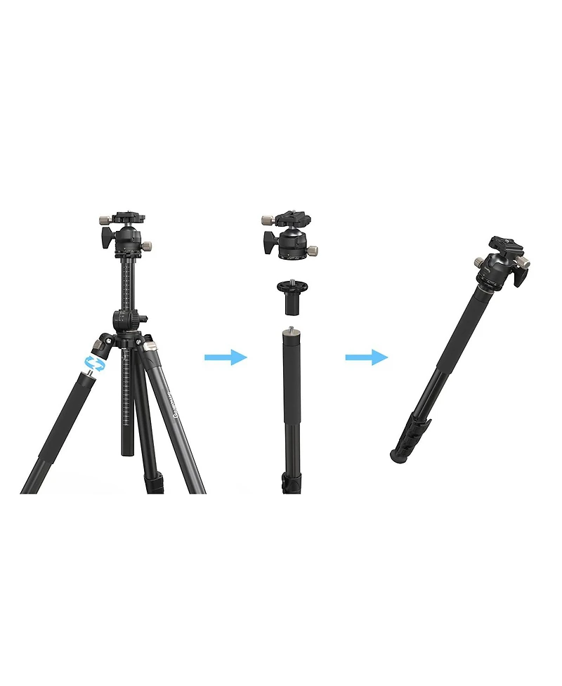 SmallRig CT200 4-Section Lateral Center Column Aluminum Tripod/Monopod