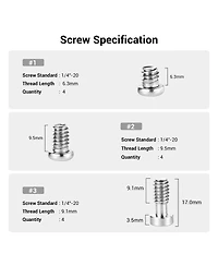SmallRig Hex Screw Pack, 12-Pack