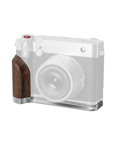 SmallRig L-Shape Mount Plate with Wooden Handle for Fujifilm GFX100RF Camera, Silver