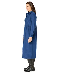 Woman Within Plus Button Front Corduroy Dress