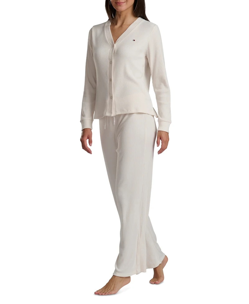 Tommy Hilfiger Women's 2-Piece Long Sleeve Cardigan and Pants Set