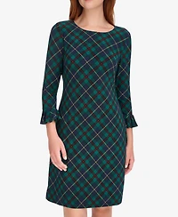 Tommy Hilfiger Women's Plaid Shift Crewneck Dress