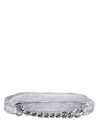 Nina Crystal Mesh Zipper Hobo Bag