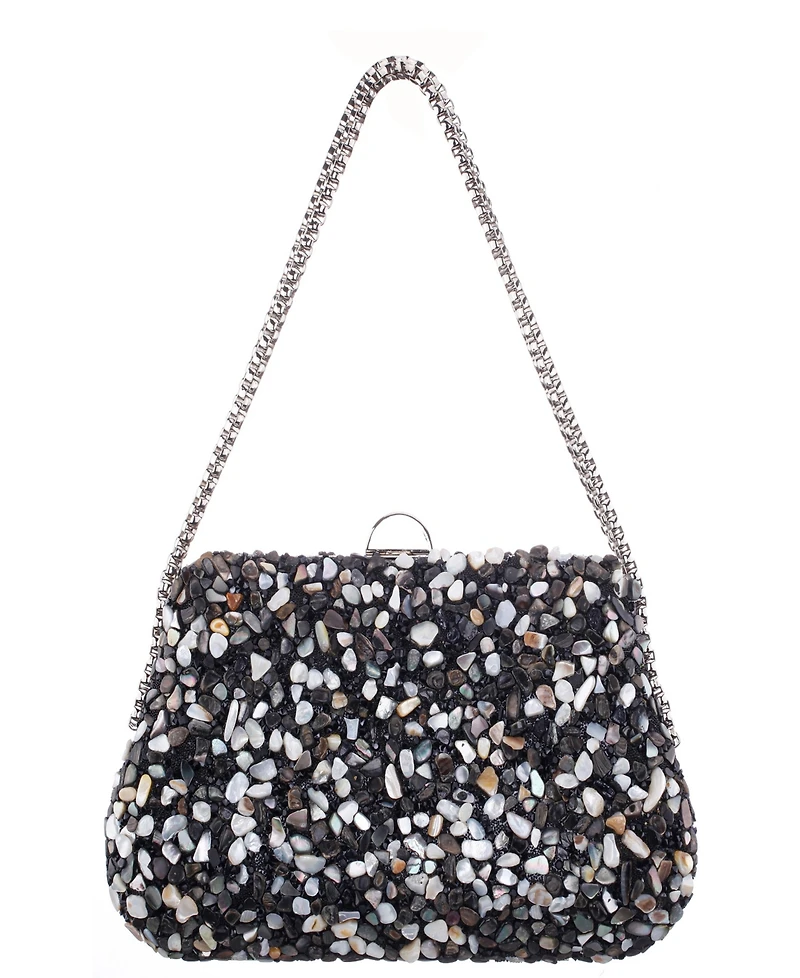Nina Rock Candy Minaudiere Crystal Lift Lock Clutch