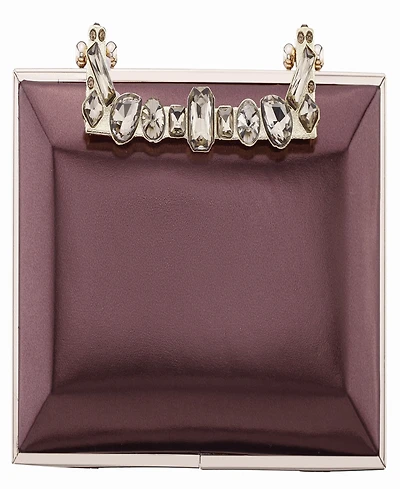 Nina Crystal Handle Lift Lock Clutch