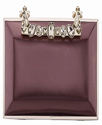 Nina Crystal Handle Lift Lock Clutch
