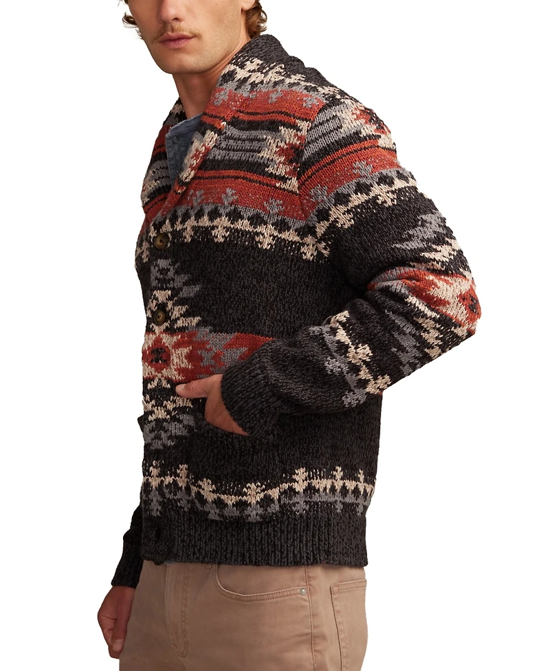Lucky Brand Men's Shawl Collar Cardigan Sweater