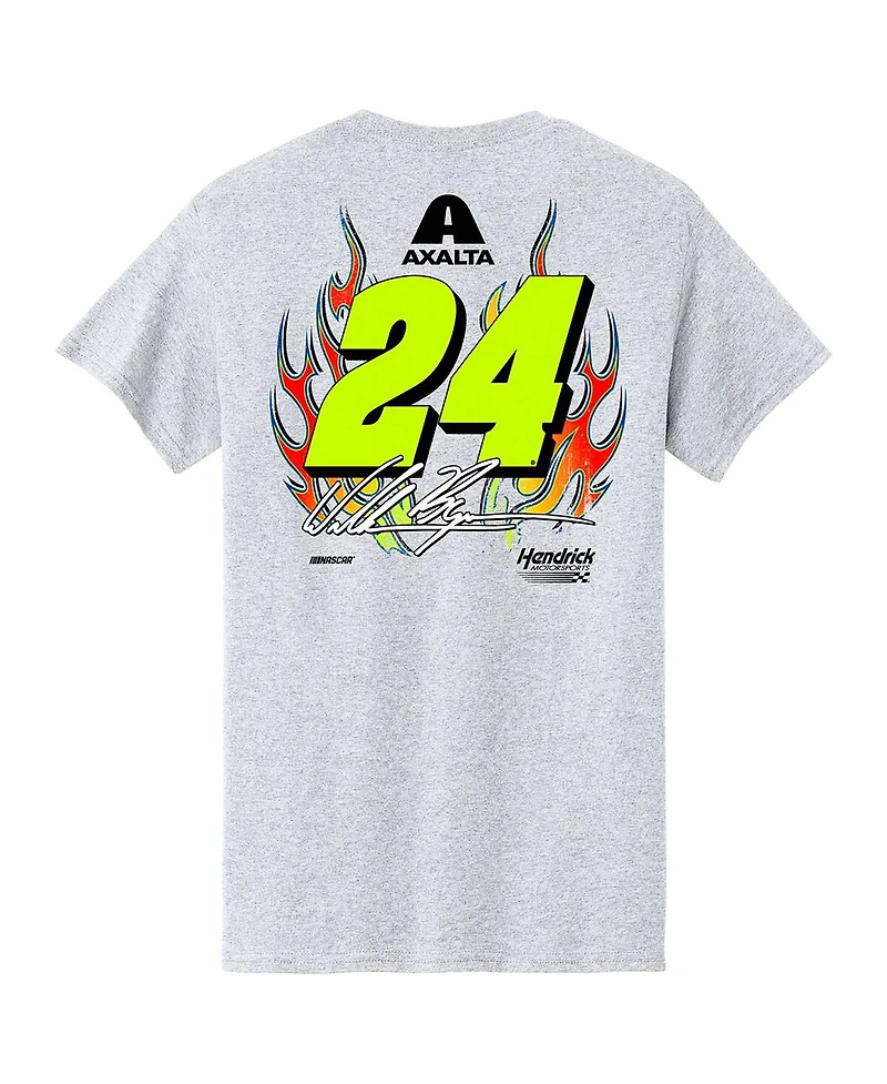 Hendrick Motorsports Team Collection Men's Heather Gray William Byron Axalta Car T-Shirt