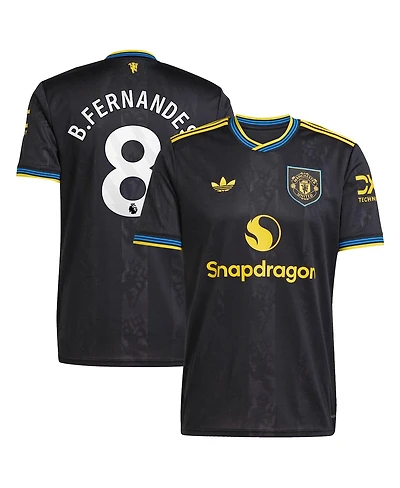 Adidas Men's Bruno Fernandes Black Manchester United 2025/26 Third Replica Player Jersey