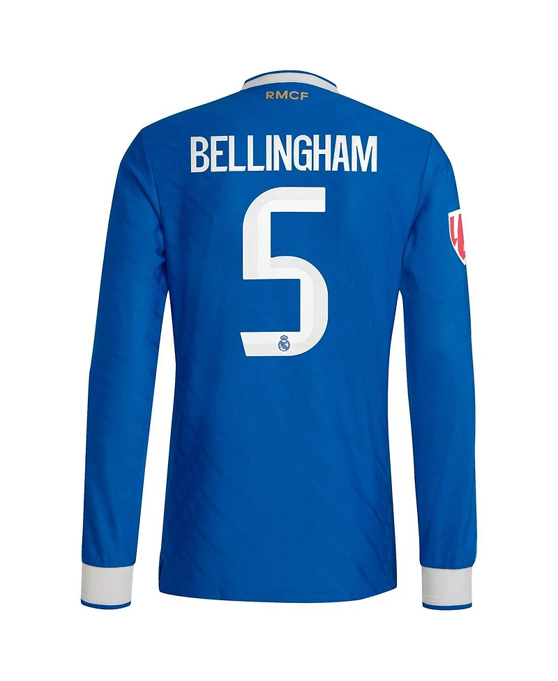 Adidas Men's Jude Bellingham Blue Real Madrid 2025/26 Third Authentic Long Sleeve Player Jersey