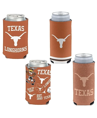 Wincraft Texas Longhorns 4-Pack 12oz. Can Slim Can Cooler Set