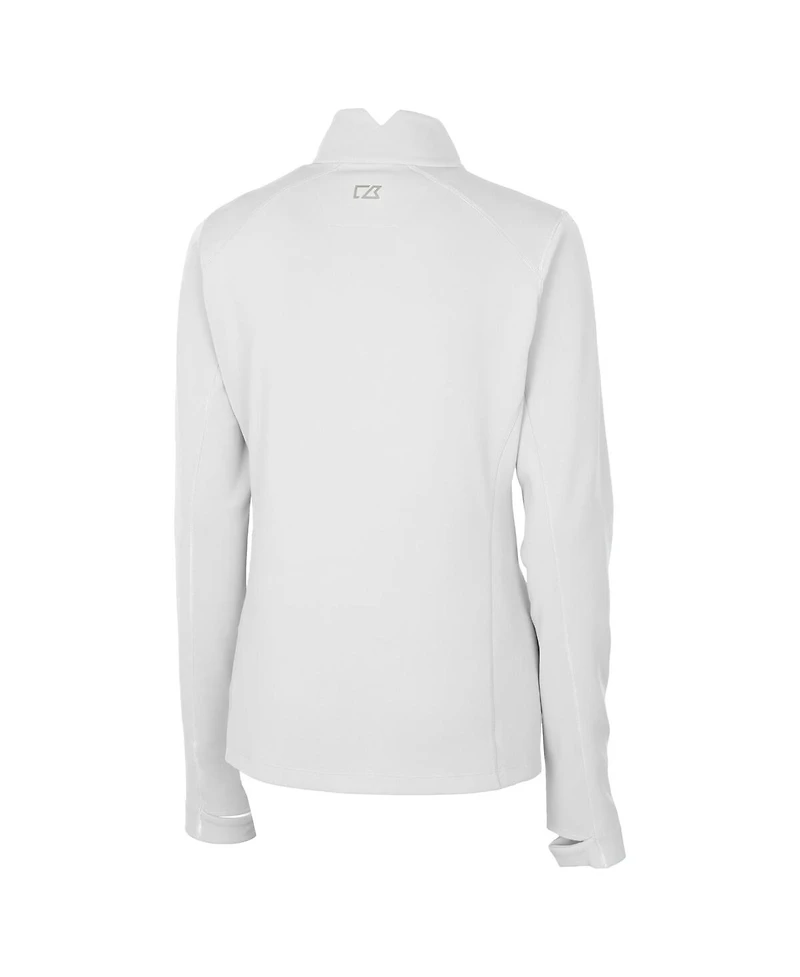 Cutter & Buck Women's White Ohio State Buckeyes Traverse Half-Zip Pullover Jacket