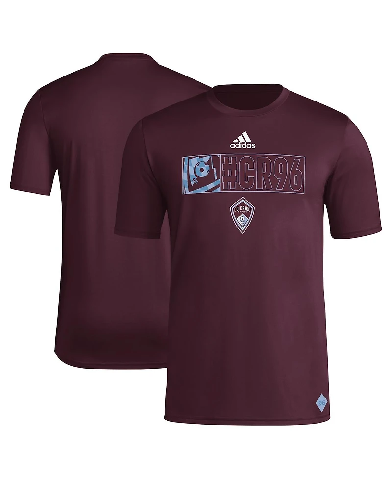 Adidas Men's Burgundy Colorado Rapids 2024 Jersey Hook Aeroready T-Shirt