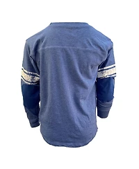 Wes & Willy Big Boys and Girls Royal New York Giants Football Long Sleeve T-Shirt