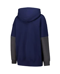 Nike Women's Navy Color Block Essential Pullover Hoodie