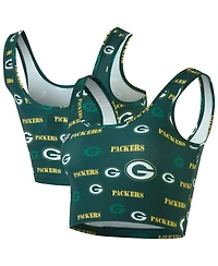 Concepts Sport Women's Green Bay Packers Mosaic Allover Print Bralette