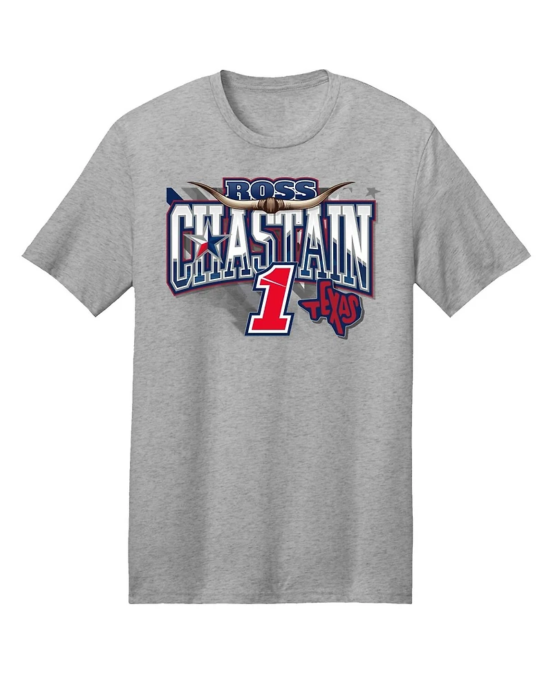 Trackhouse Racing Team Collection Men's Heather Gray Ross Chastain Busch Light Car T-Shirt