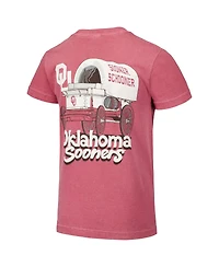 Image One Big Boys and Girls Crimson Oklahoma Sooners Hyperlocal Comfort Colors T-Shirt