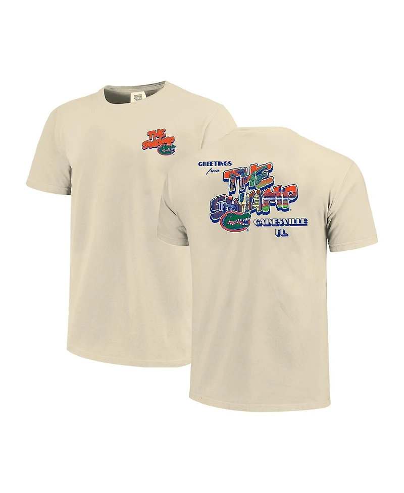 Image One Men's and Women's Natural Florida Gators Hyper Local Swamp Postcard T-Shirt