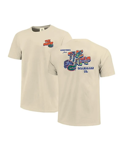 Image One Men's and Women's Natural Florida Gators Hyper Local Swamp Postcard T-Shirt