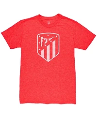 1863FC Men's Red Atletico de Madrid Mono Crest Twisted Tri-Blend Slub T-Shirt