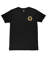 1863FC Men's Black Wolverhampton Wanderers Darkness Cometh Light Wolf Slub T-Shirt