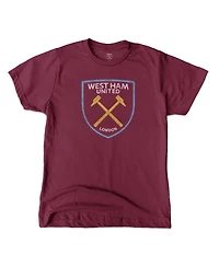 1863FC Big Boys and Girls Claret West Ham United Color Badge T-Shirt