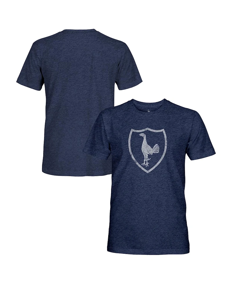 1863FC Men's Navy Tottenham Hotspur Retro Monochrome Badge Tri-Blend T-Shirt
