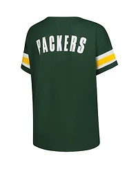 Fanatics Women's Green Bay Packers Plus Redzone Notch Neck T-Shirt