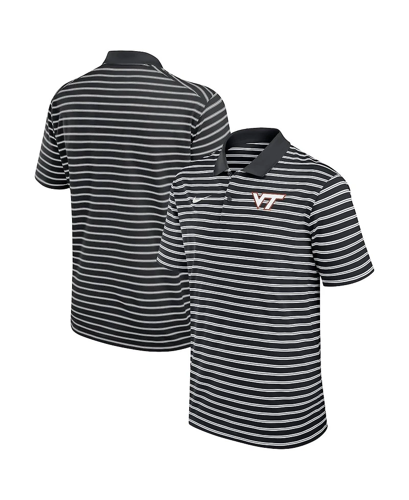 Nike Men's Black Virginia Tech Hokies Victory Stripe Performance Polo Shirt